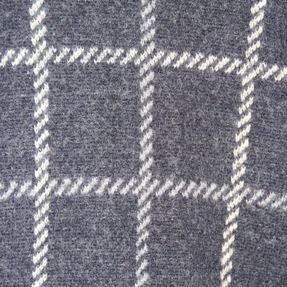 Vintage Talbots Petites Small Checkered Button Up Cardigan Navy White 100% Wool - Picture 10 of 12